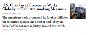 U.S. Chamber of Commerce Works Globally to Fight Antismoking Measures